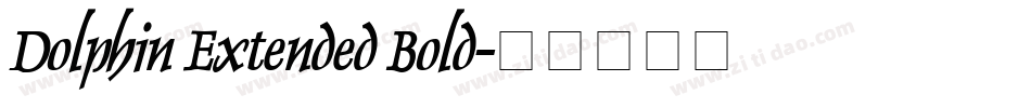 Dolphin Extended Bold字体转换